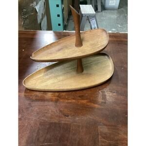 Vintage Hand carved Handmade Wooden Fruit Stand